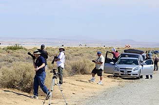 Media photographers at NASA Dryden Flight Research Center, September 20, 2012